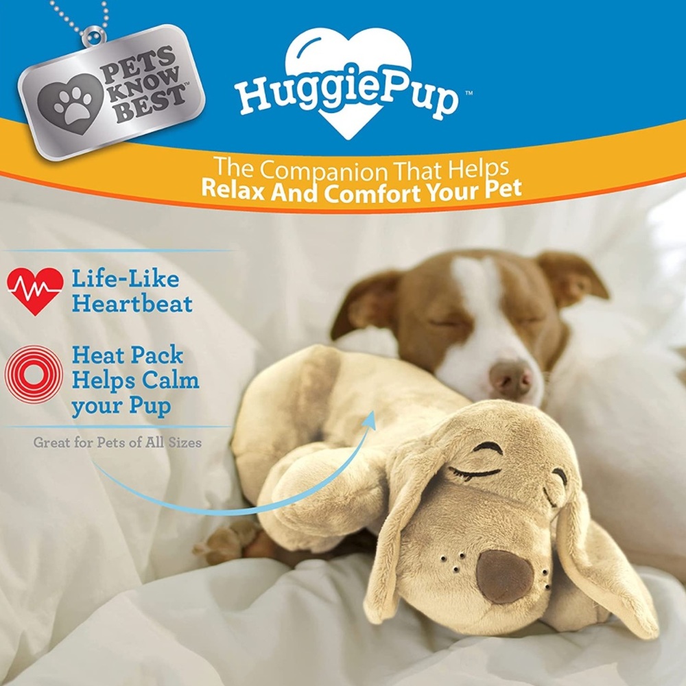HuggiePup - Puppy Heartbeat Stuffed Toy - Pet
Anxiety Relief and Calming